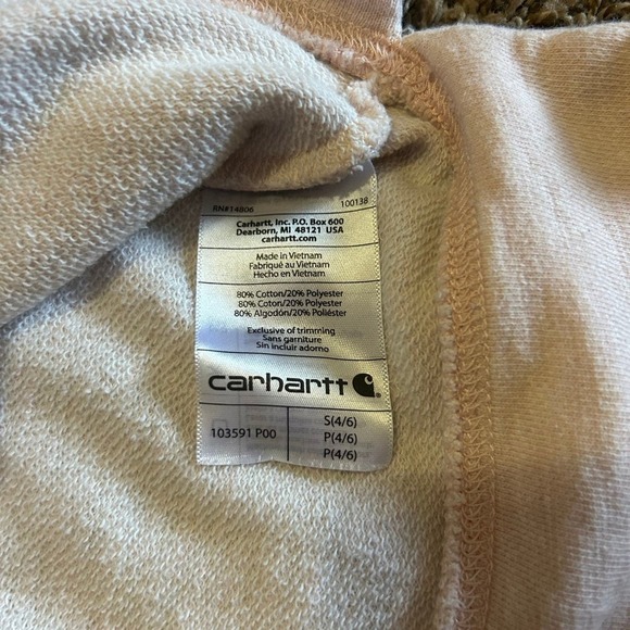 Pink Carhartt Women’s Pullover Hoodie Relaxed Fit Size Size Small - Picture 4 of 12